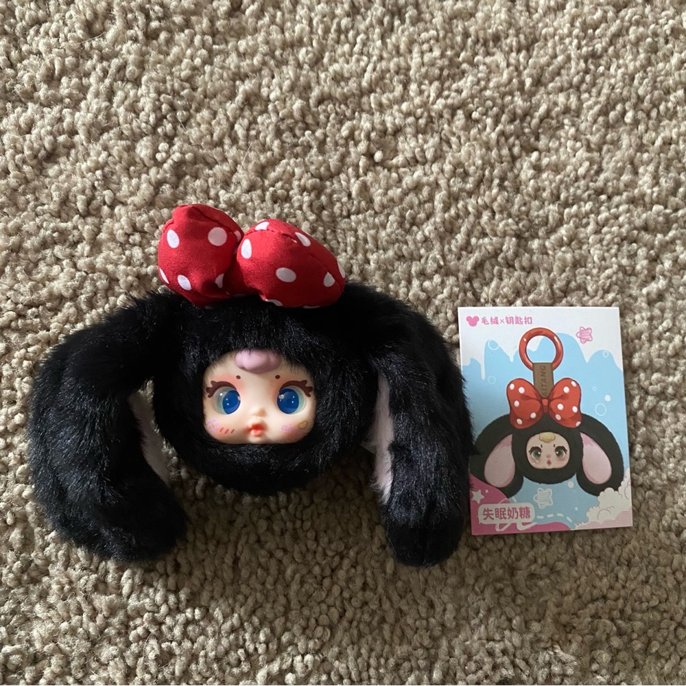 MM Milk Candy Plush Black Bunny Pendant